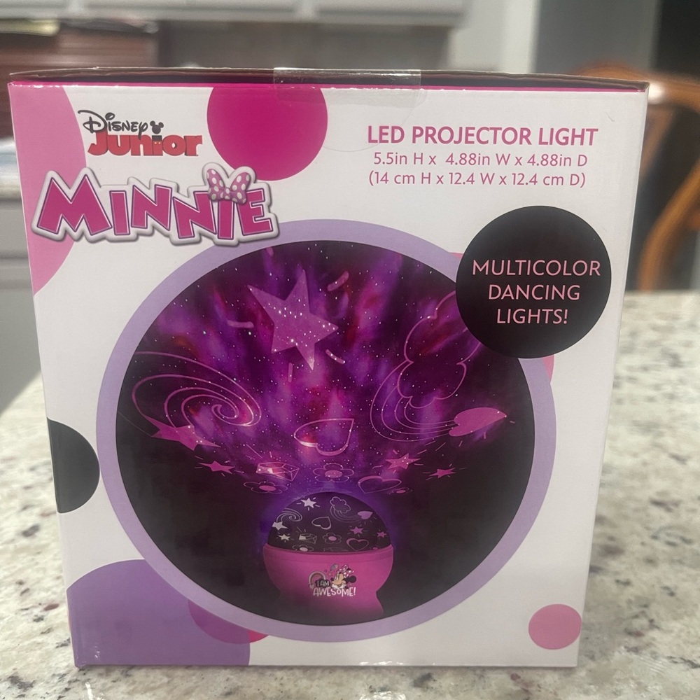 Disney’s Junior Minnie LED Projector Light Brand New NWT